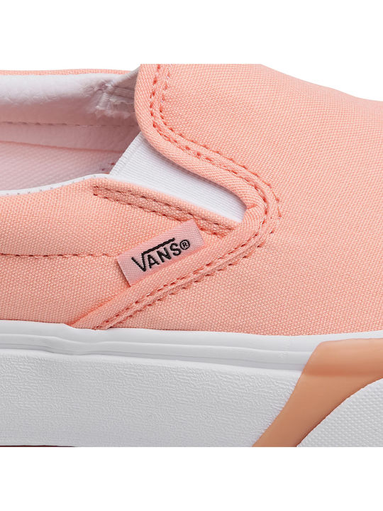 Pastel Classic Stacked Women's Canvas Slip-Ons Peach Pearl/True White