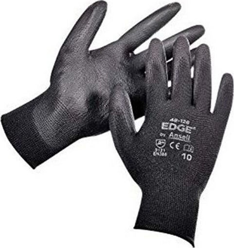 Ansell Edge® Gloves for Work Black Polyurethane/Polyester 48-126