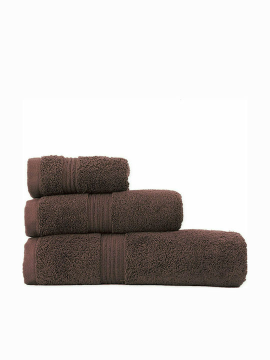 Nef-Nef Homeware Πετσέτα Προσώπου Aegean 50x100εκ. Brown Βάρους 500gr/m²