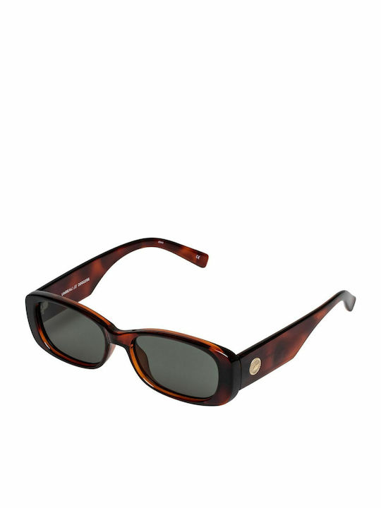 Le Specs Unreal Unisex Sunglasses with Brown Tartaruga Plastic Frame and Gray Lens LSP2002256