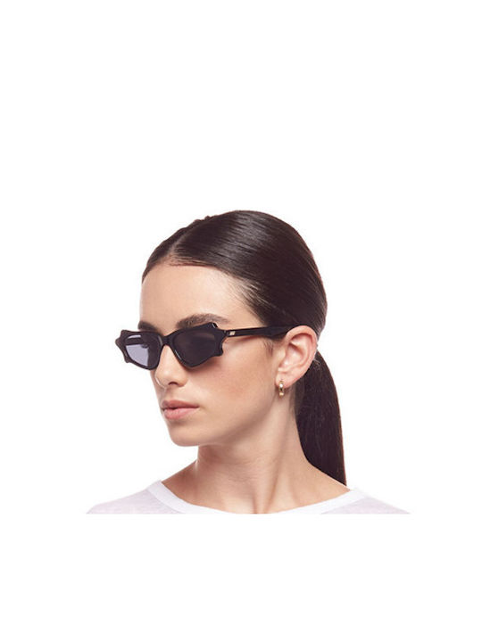 Le Specs Toycoon Damen Sonnenbrille mit Schwarz Kunststoff Gestell und Schwarz Linse LSP2002237