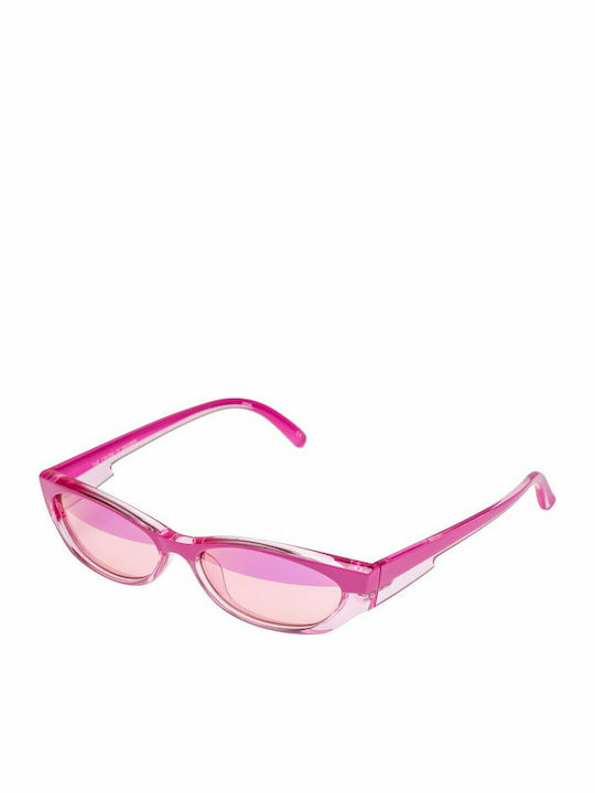 Le Specs Crush Women's Sunglasses with Pink Plastic Frame and Pink Mirror Lens LAS2002819