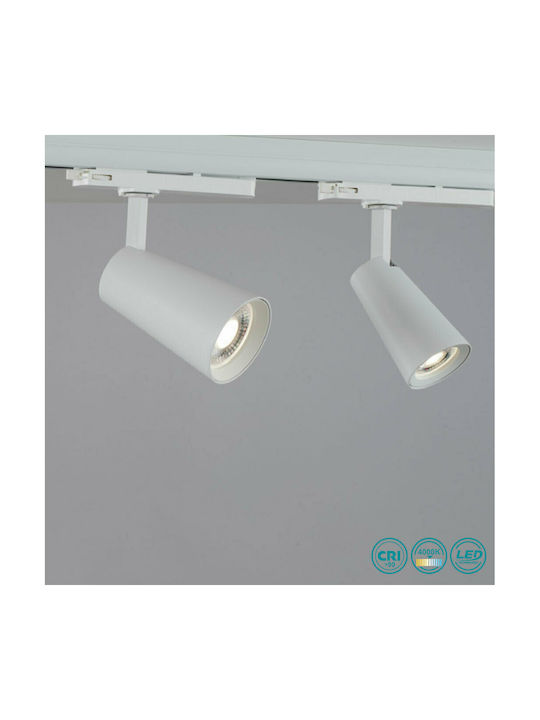 Fan Europe Intec Μονό LED Φυσικό Λευκό Σποτ σε Λευκό Χρώμα