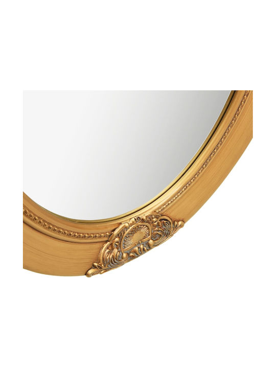 vidaXL Baroque Wall Mirror with Gold Wooden Frame Diameter 50cm 1pcs