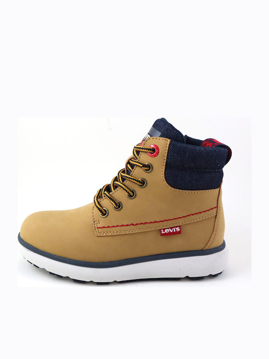 Vermont Leather Kids Boots with Laces Tabac Brown