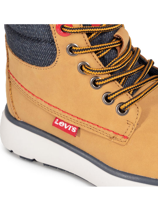 Vermont Leather Kids Boots with Laces Tabac Brown