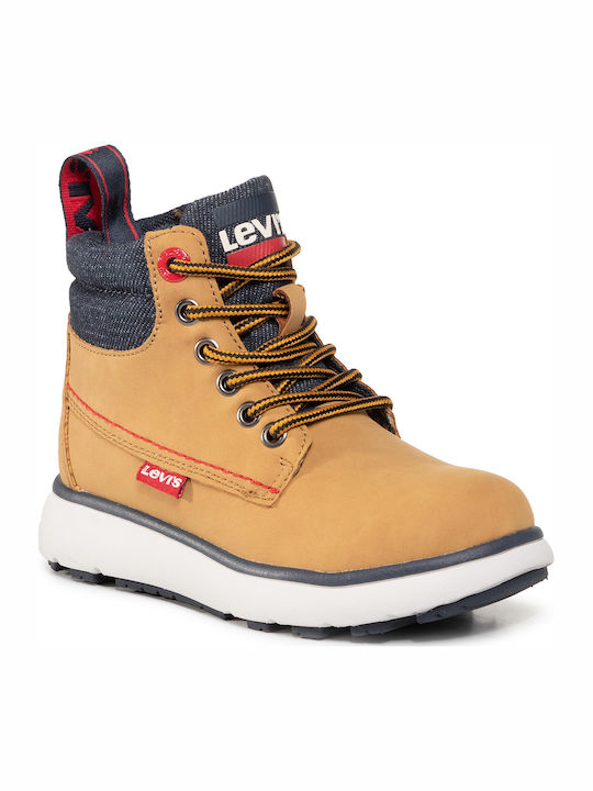 Vermont Leather Kids Boots with Laces Tabac Brown