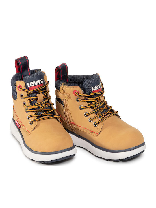 Vermont Leather Kids Boots with Laces Tabac Brown