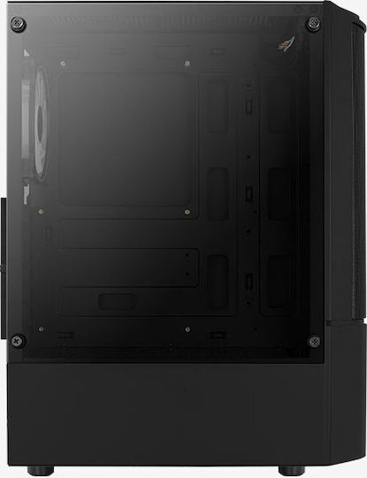 Aerocool Quantum Mesh v3 Gaming Middle Tower Carcasă Calculator cu Fereastră Laterală și Iluminare RGB Negru