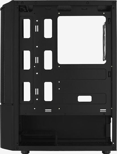 Aerocool Quantum Mesh v3 Gaming Middle Tower Carcasă Calculator cu Fereastră Laterală și Iluminare RGB Negru