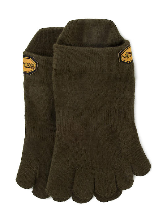 Vibram Fivefingers Athletic No Show Sportsocken Grün 1 Paar
