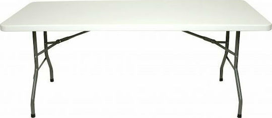 Foldable Catering Table 180x74x74 White Foldable Catering Table 180x74x74 White