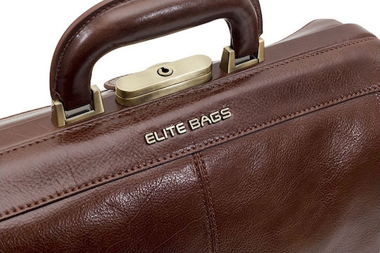 Elite Bags Δερμάτινη Ιατρική Τσάντα Classy's σε Καφέ Χρώμα
