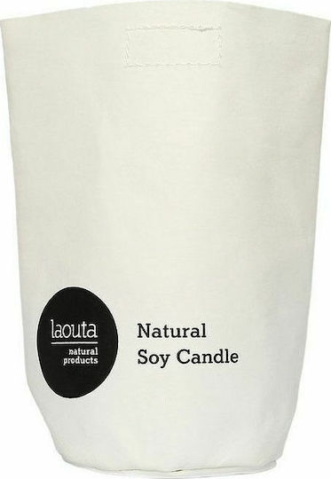 Laouta Natural Products Aromatic Soy Candle in Jar with Pomegranate Scent 200g