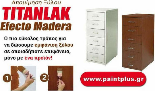 Titan Χρώμα Απομίμησης Ξύλου Efecto Madera 0.75lt Oak Ash Grey Σατινέ