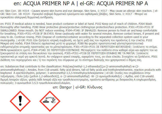 Neotex Acqua Primer NP Primer Water Soluble Epoxy Primer 2C Suitable for Construction Materials 7kg