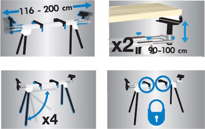 Bulle 47609 Stand pentru scule electrice pentru ferăstrău pendular 200mm