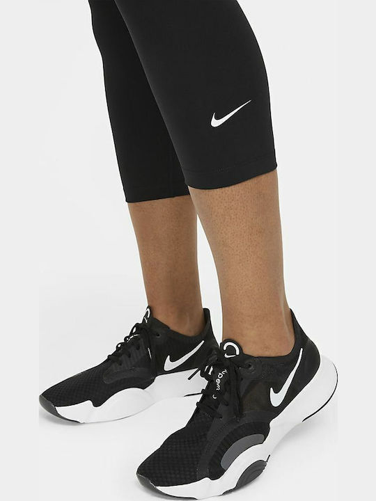 One Women's Capri Running Legging Dri-Fit Black