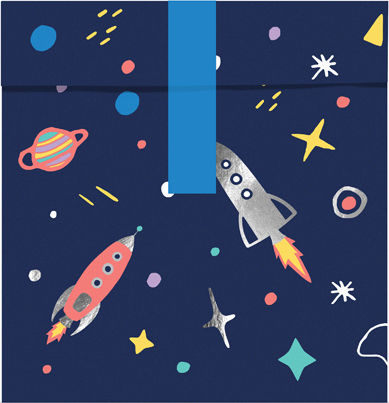 PartyDeco Paper Bag for Gift Blue 13x16.5cm. 6pcs