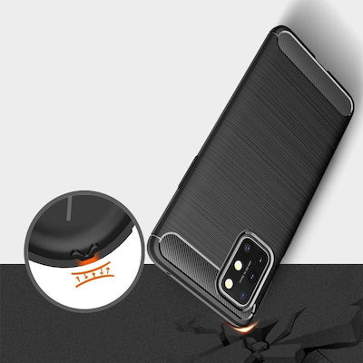 Hurtel Carbon Fiber Back Cover Σιλικόνης Μαύρο (OnePlus 8T)