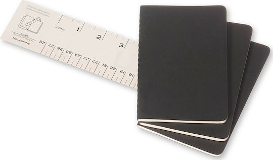 Moleskine Pocket Cahiers Σετ 3 Σημειωματάρια Bullet με Λευκές Σελίδες Μαύρα