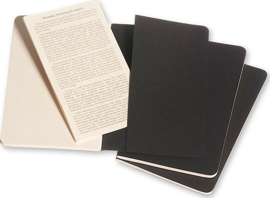 Moleskine Pocket Cahiers Σετ 3 Σημειωματάρια Bullet με Λευκές Σελίδες Μαύρα