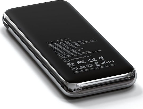 Satechi Quatro Wireless Power Bank 10000mAh 18W with USB-A Port and USB-C Port Quick Charge 3.0 / Power Delivery Black