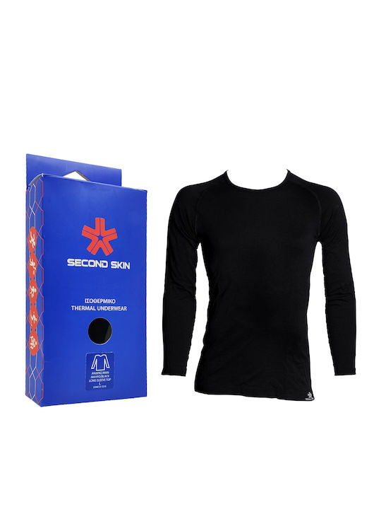 2nd Skin Herren Thermo Langarmshirt Schwarz