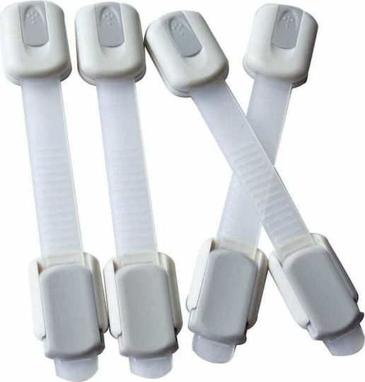 FreeOn Cabinet & Drawer Lock with Sticker made of Plastic in White Color 1pcs