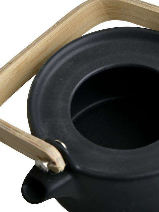 Click Σετ Τσαγιού Κεραμικό με Κούπα σε Μαύρο Χρώμα 3τμχ