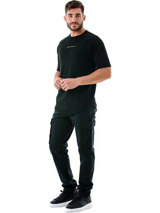 Trousers Cargo Elastic in Regular Fit Black
