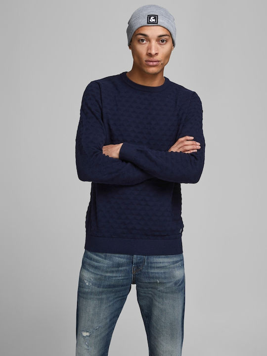 Jack & Jones Ανδρικό Πουλόβερ Μακρυμάνικο Maritime Blue