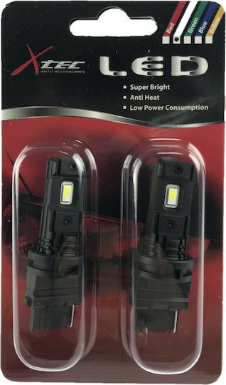 Xtec Λάμπες Αυτοκινήτου 3156 T20 / W21W / W3x16d LED Λευκό 12V 2τμχ