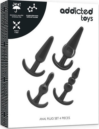 Addicted Toys Addicted Toys Anal Plug Set 4 pcs Black