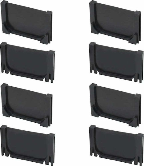 vidaXL Plastic Canal Duș cu Dimensiune 100x12.5cm Negru 4buc