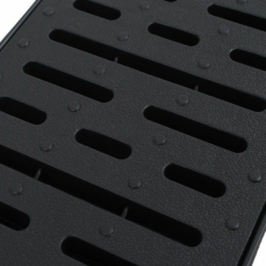 vidaXL Plastic Canal Duș cu Dimensiune 100x12.5cm Negru 12buc