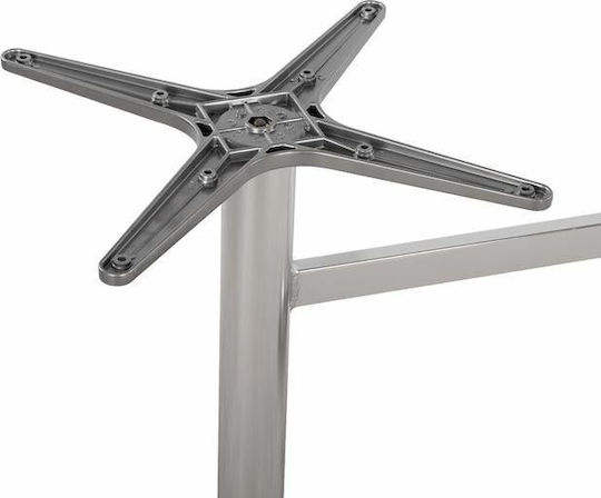 Freebox Tischständer aus Aluminium mit Regulator Chrome 78x60x73cm