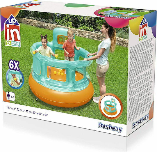 Bestway Saltea Gonflabilă Hops 'n Hoops Cu Tobogan Gonflabil Pentru 3-6 Ani