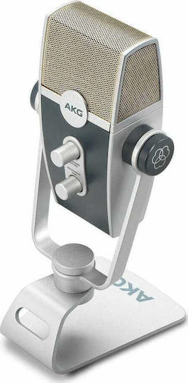 AKG Lyra Πυκνωτικό Μικρόφωνο USB Επιτραπέζιο για Φωνητικά σε Γκρι Χρώμα