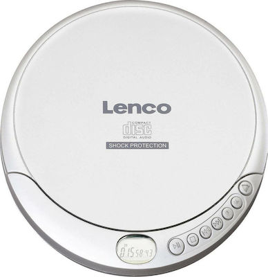 Lenco Φορητό Ηχοσύστημα CD-201 με CD σε Ασημί Χρώμα