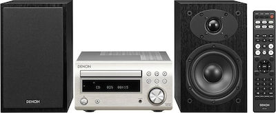 Denon Ηχοσύστημα 2.0 D-M41 60W με CD / Digital Media Player και Bluetooth Ασημί / Μαύρο