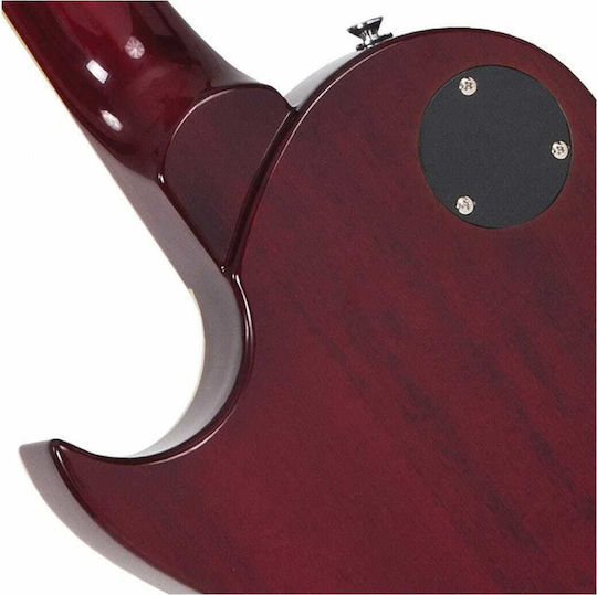Vintage V100 ReIssued Electric Guitar Single cut with HH Pickup Configuration Cherry Sunburst