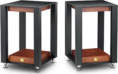 Wharfedale Floor Standing Speaker Stands Linton Stand (Pair) Brown Mahogany