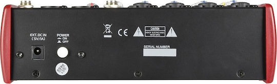 Citronic CSM-6 170.872UK Analog Console 4 Channels with Phantom Power and 4 XLR Inputs and Bluetooth