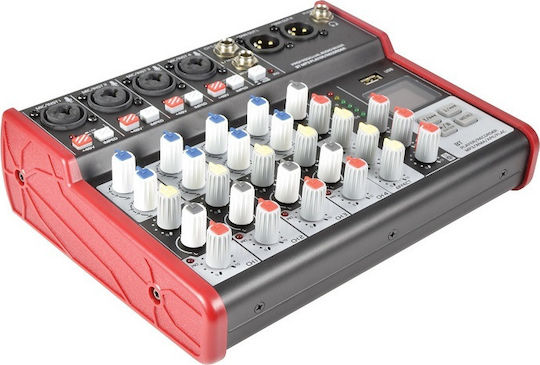 Citronic CSM-6 170.872UK Analog Console 4 Channels with Phantom Power and 4 XLR Inputs and Bluetooth