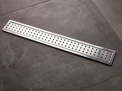 Tema Kare 93743 Stainless Steel Channel Floor with Output 50mm and Size 33x6.5cm Silver 93743