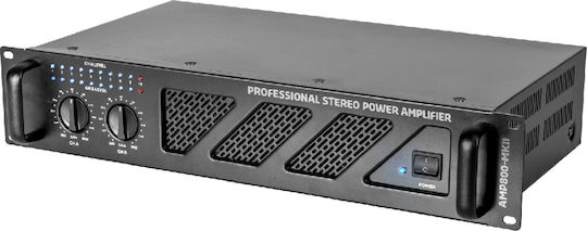 Ibiza Sound AMP800-MKII PA Power Amplifier 2 Channels 600W/4Ω 400W/8Ω with Cooling System Black