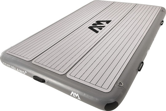 Aqua Marina Island Надуваема Плаваща Платформа с Дръжки Сива 250x160см