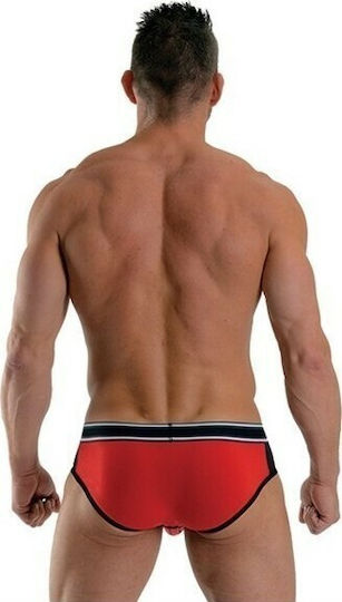 Mister B Urban Bronx Brief Red Black