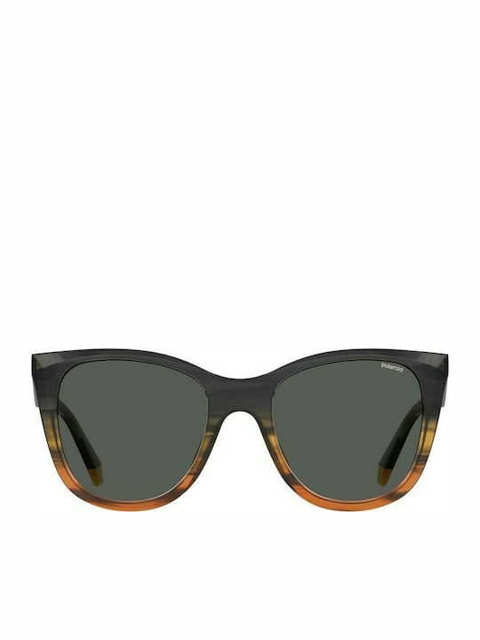 Polaroid Sonnenbrillen mit Mehrfarbig Rahmen und Schwarz Verlaufsfarbe Polarisiert Linse PLD4096/S/X XYOM9